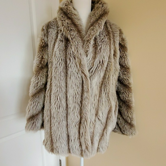 Blair Jackets & Blazers - Vintage 1970s Tan Faux Fur Coat from Blair